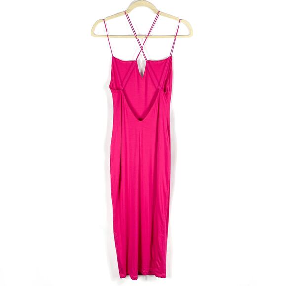 Ser.O.ya Brogan Dress Pink Jersey Crisscross Open Back Sleeveless Maxi Sz‎ S - Picture 11 of 14